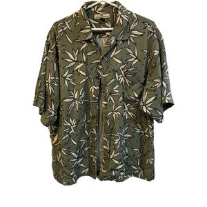 Tommy Bahama Green Leaf Print Dress Shirt